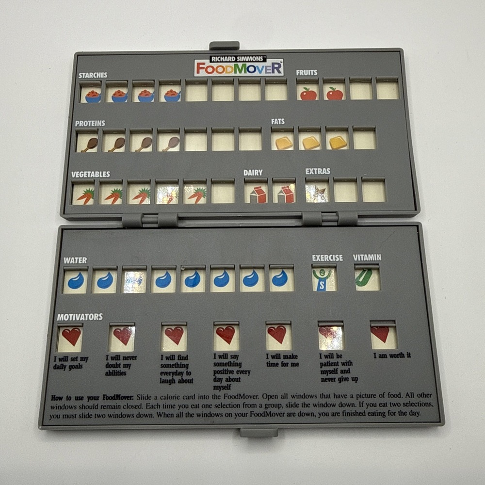 Vtg Richard Simmons Foodmover Calorie Counter Diet Program Meal Tracker 1998
